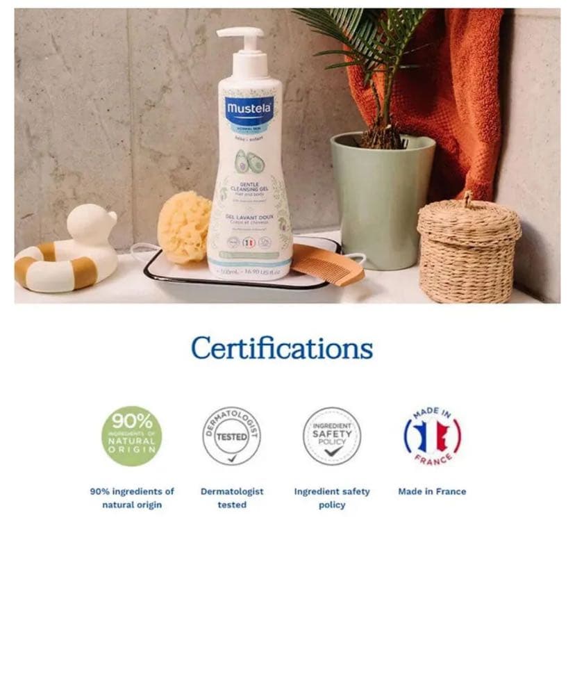 جل منظف لطيف للشعر والجسم- بحجم 500 مل