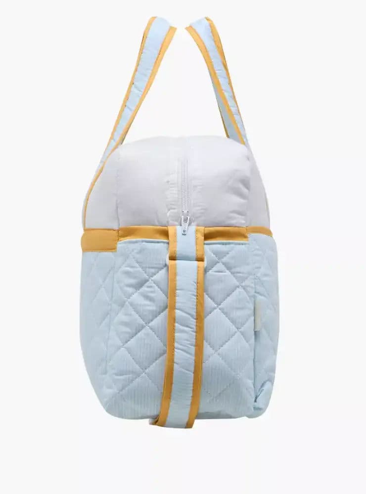 شنطة حفاضات مبطنة بأحزمة قابلة للتعديل وسحاب إغلاق 