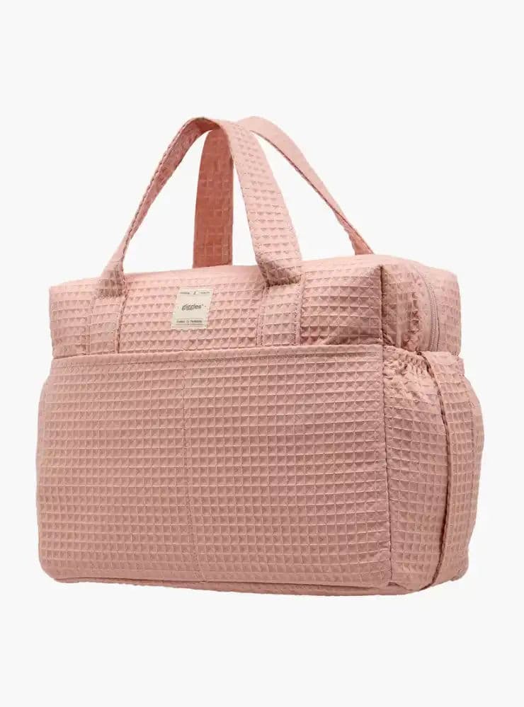 شنطة حفاضات بيكيه بارزة الملمس بسحاب إغلاق