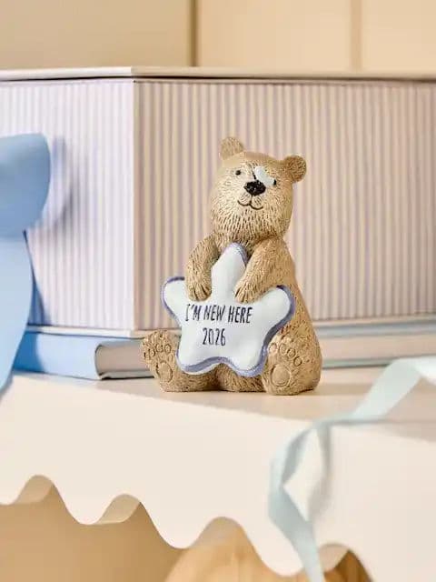 زخرفة على شكل دب بعبارة Born in 2026 للأولاد البيبي