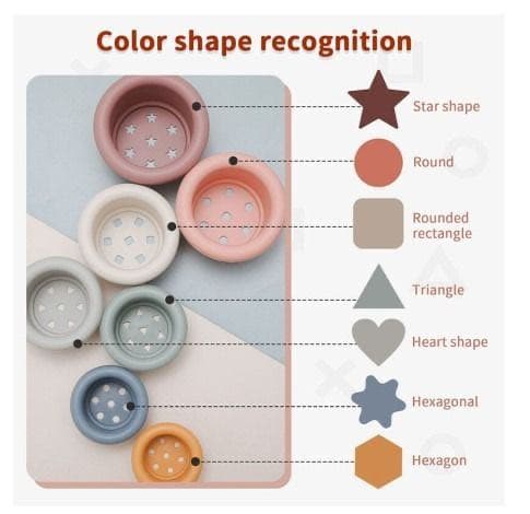 أكواب تكديس سيليكون - مونتيسوري