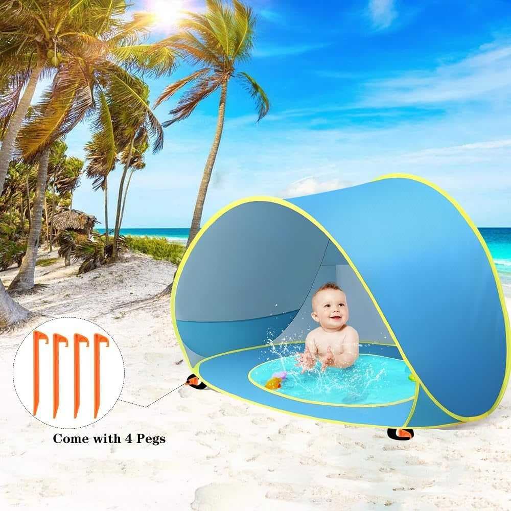 خيمة شاطئ للاطفال عامل حماية من الاشعة فوق البنفسجية 50+