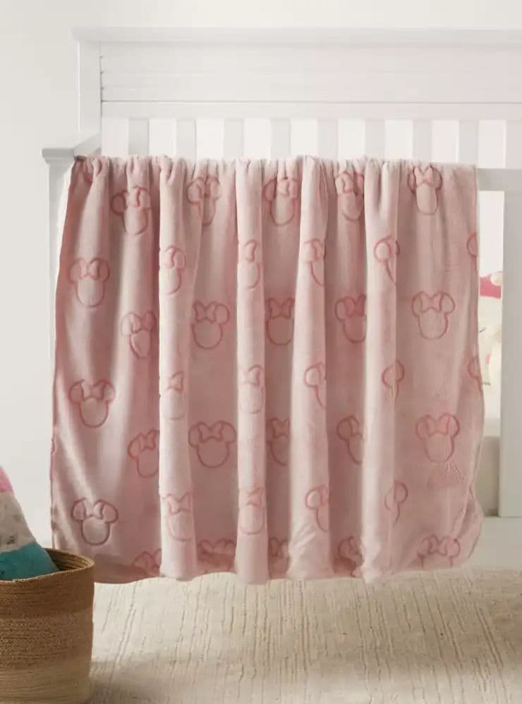 بطانية صوف فلانيل بتفاصيل ميني ماوس من ديزني- 120x140 سم