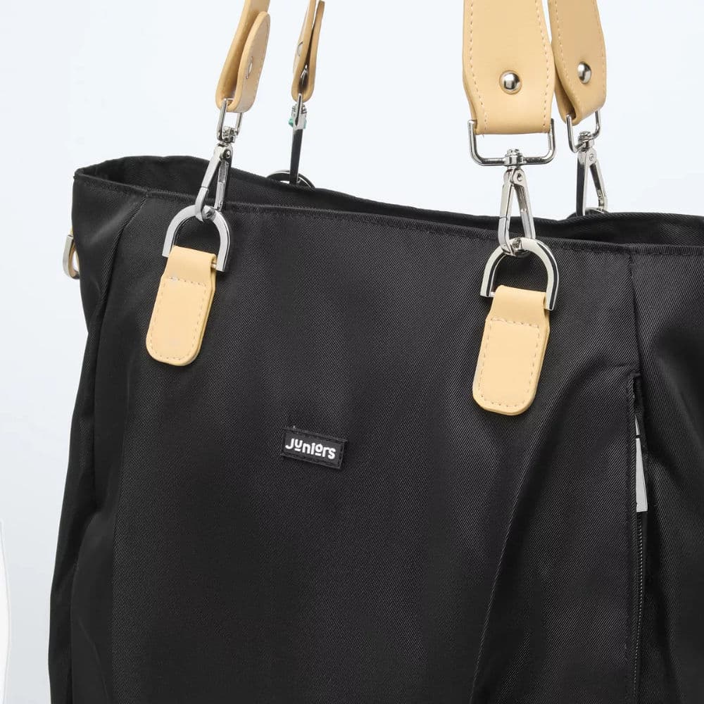 شنطة حفاضات سادة بسحّاب إغلاق ومقابض مزدوجة