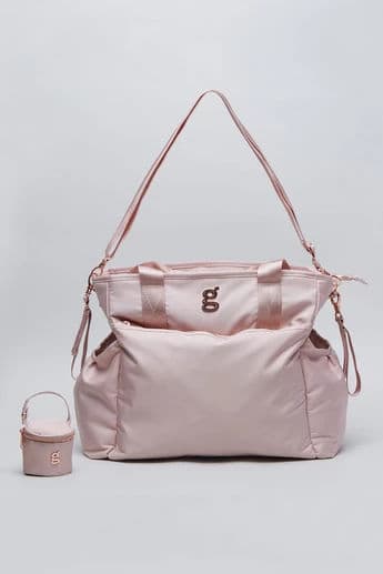 شنطة حفاضات بارزة الملمس بسحّاب إغلاق من جيجلز