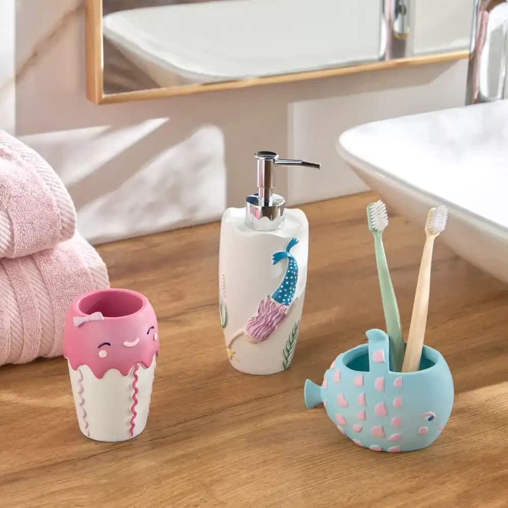 طقم إكسسوارات حمام 3 قطع ميرميد لايف