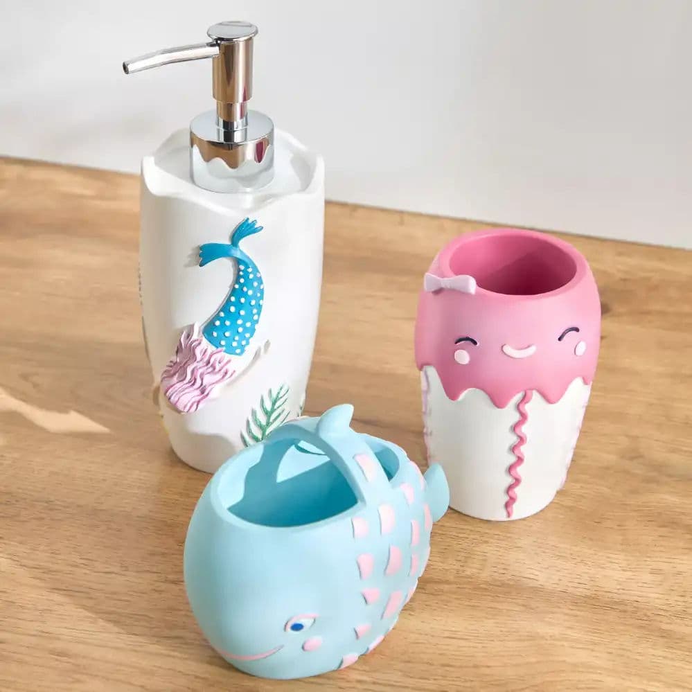 طقم إكسسوارات حمام 3 قطع ميرميد لايف