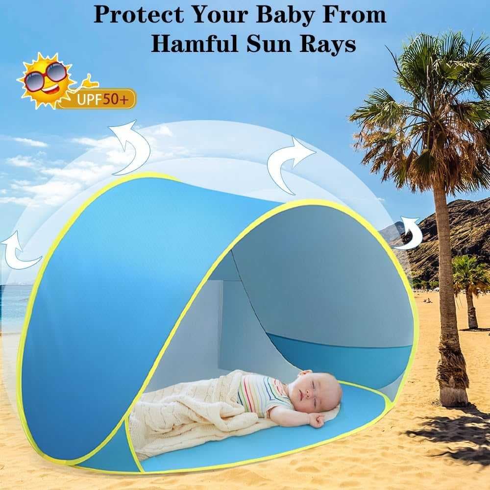 خيمة شاطئ للاطفال عامل حماية من الاشعة فوق البنفسجية 50+