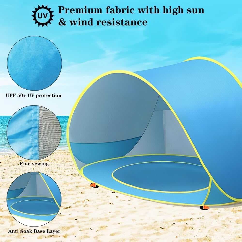 خيمة شاطئ للاطفال عامل حماية من الاشعة فوق البنفسجية 50+
