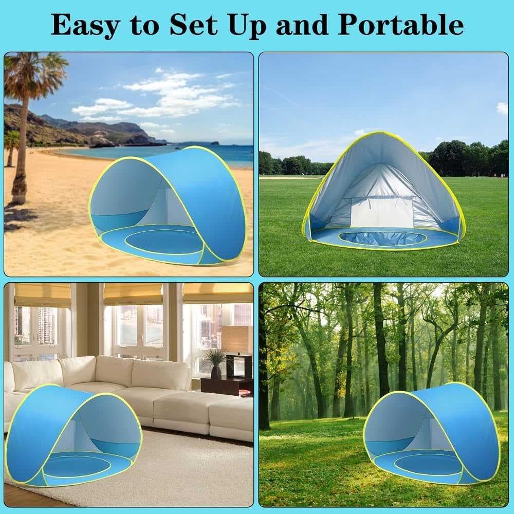 خيمة شاطئ للاطفال عامل حماية من الاشعة فوق البنفسجية 50+