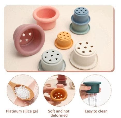 أكواب تكديس سيليكون - مونتيسوري