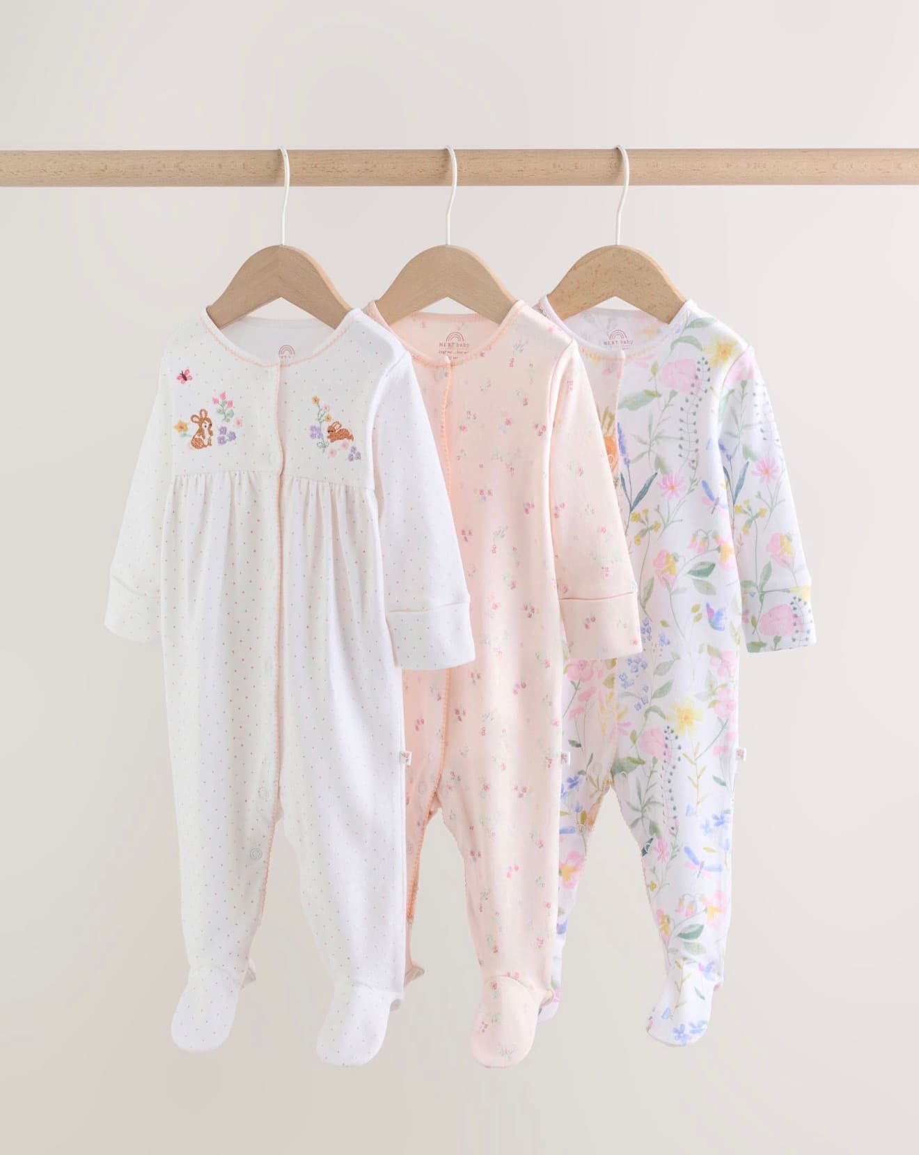 حزمة من 3 بدلات نوم للبيبي بتصميم أرنب