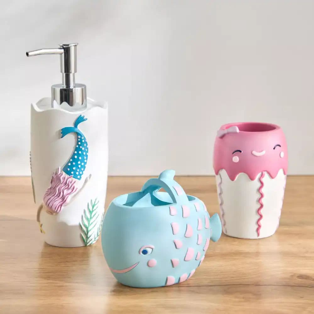 طقم إكسسوارات حمام 3 قطع ميرميد لايف