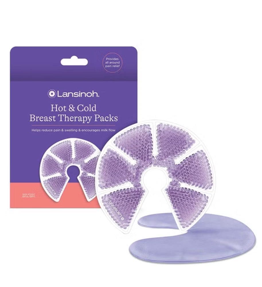 عبوة وسادة علاجية للصدر ثيرا بيرل 3 في 1 مكونة من قطعتين - lansinoh